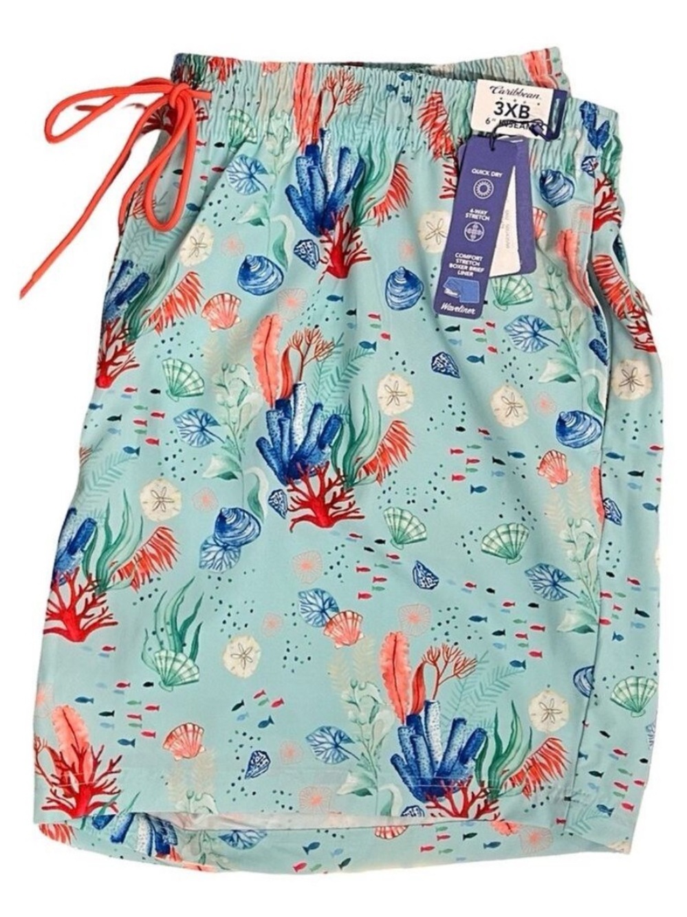 NWT $79 Caribbean Joe Big Man Swimwear